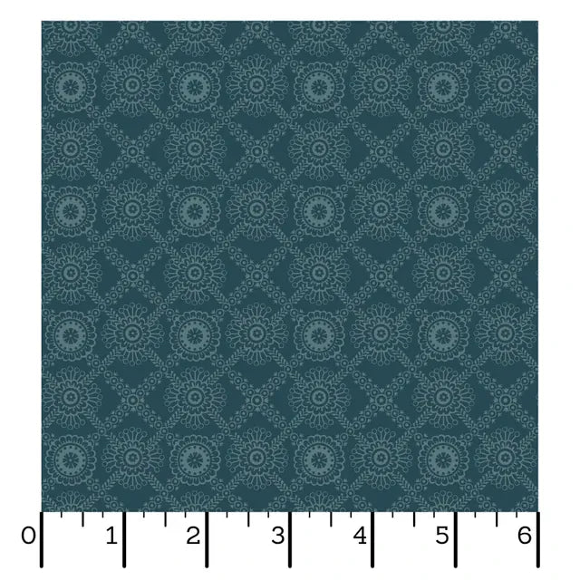 Lace Teal Blue - Midnight Bloom MAS11266-Q