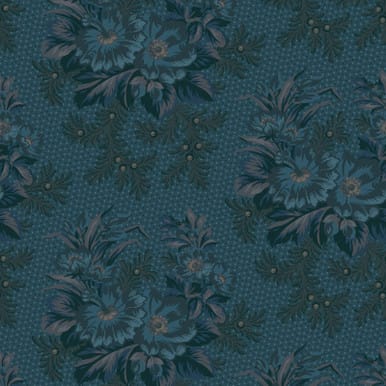 Large Floral Clusters Navy - Midnight Bloom MAS11260-N