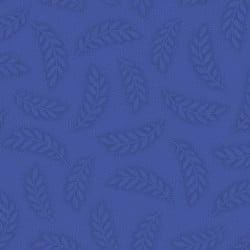 French Quarter - Dot Leaves Medium Blue MAS10604-B