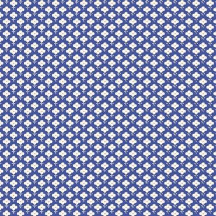 French Quarter - Flower Pattern Blue Cream MAS10605-BE