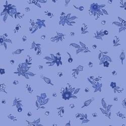 French Quarter - Small Floral Light Blue MAS10603-B2