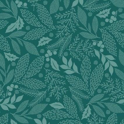 Holiday Stitches - Stitched Evergreens Green MAS11173-G