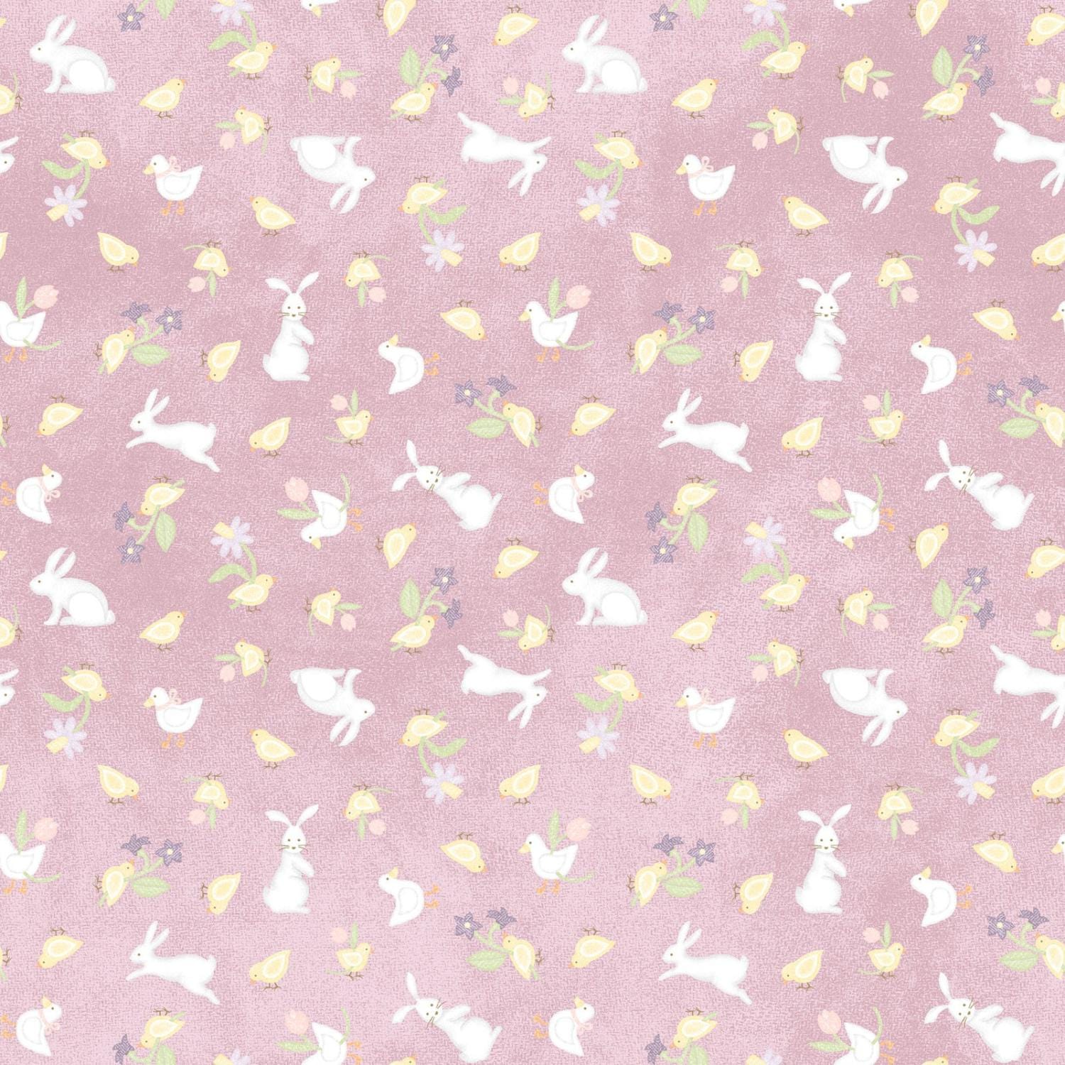 Little Chicks Flannel - Bunnies & Chicks Purple MASF10563-VR