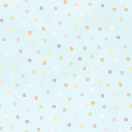 Little Chicks Flannel - Multi Dots Aqua MASF10565-Q