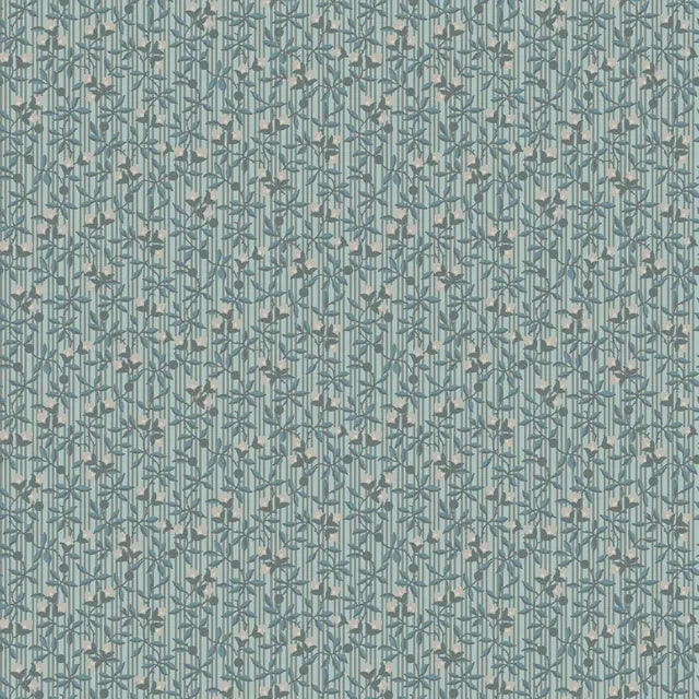 Tiny Vine Stripe Aqua - Midnight Bloom MAS11263-Q