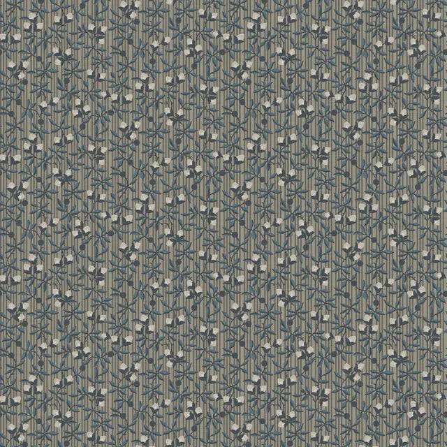 Tiny Vine Stripe - Midnight Bloom MAS11263-T