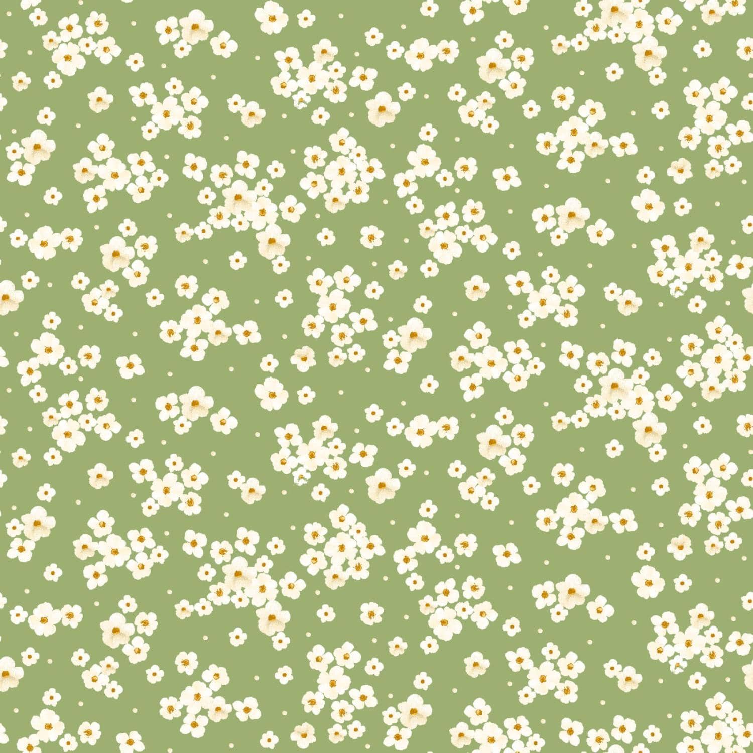 Windflower - Mini Flowers Green MAS10644-G