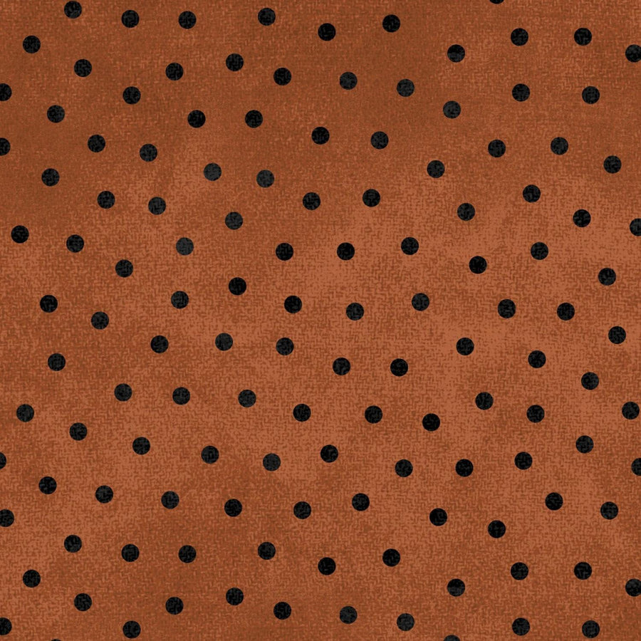 Woolies Flannel - Polka Dots Burnt Orange MASF18506-O
