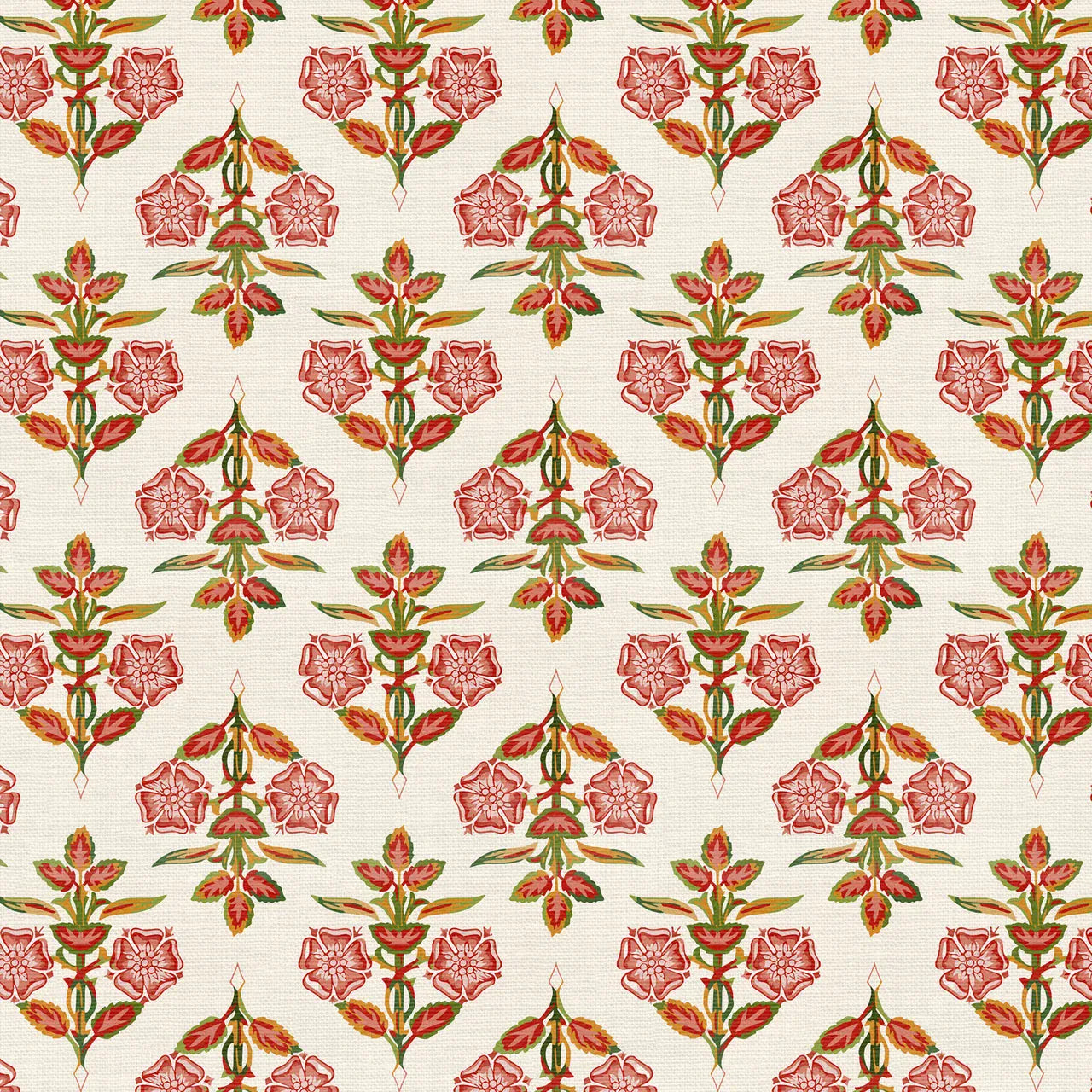 Ornamental Garden Red - Grandma's Wallpaper PSF120-26785