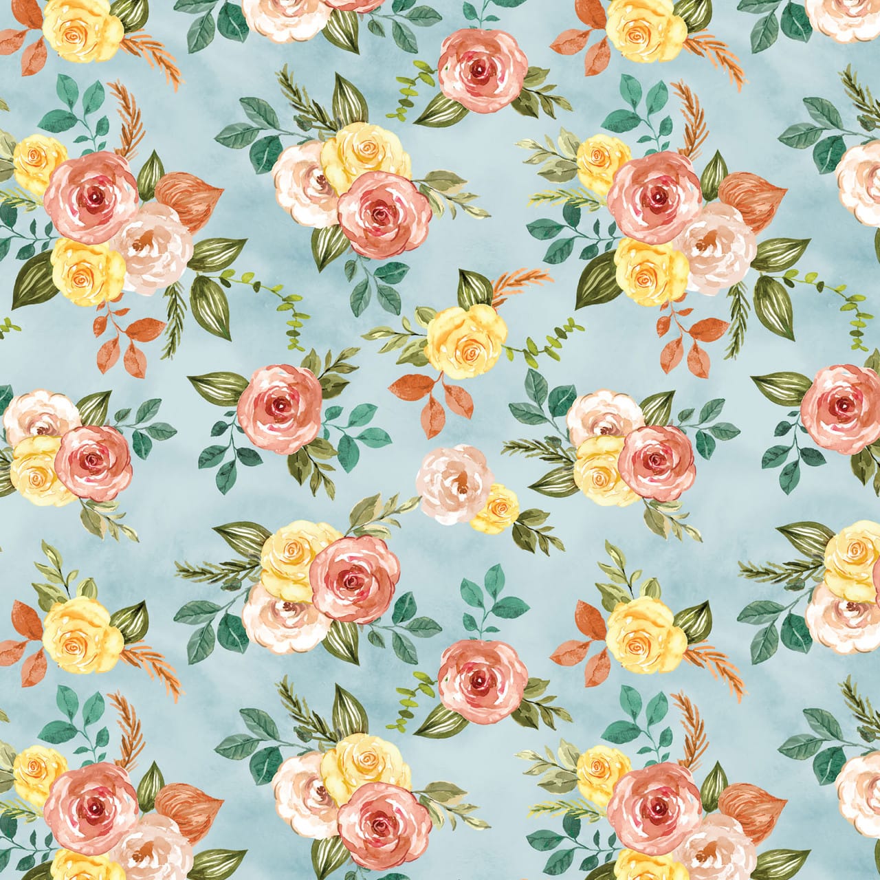 Floral Blue - Gone country BEN14805-50