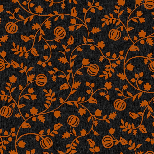 Pumpkin Vines Black - Pumpkin Grove MAS11184-OJ