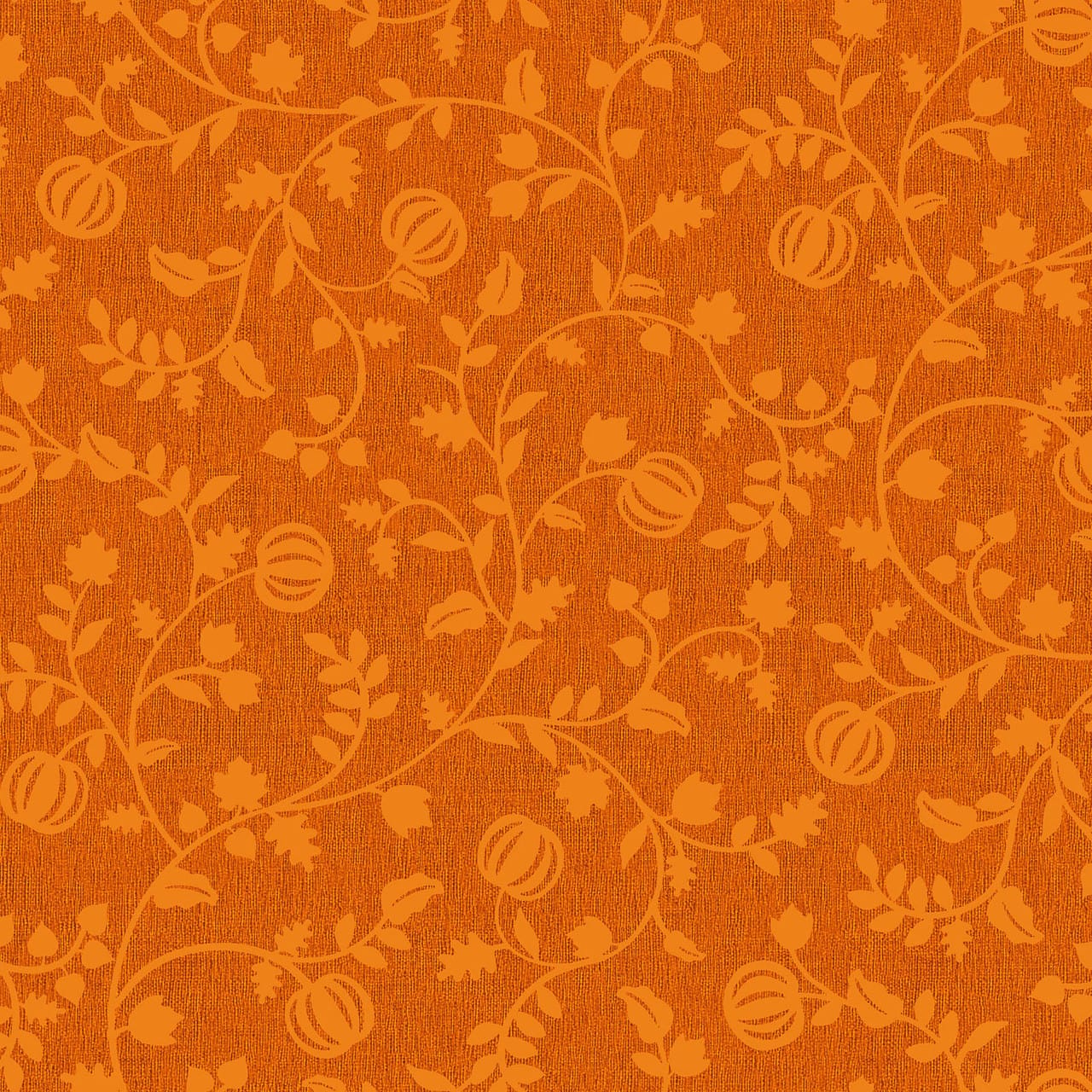 Pumpkin Vines Orange - Pumpkin Grove MAS11184-O