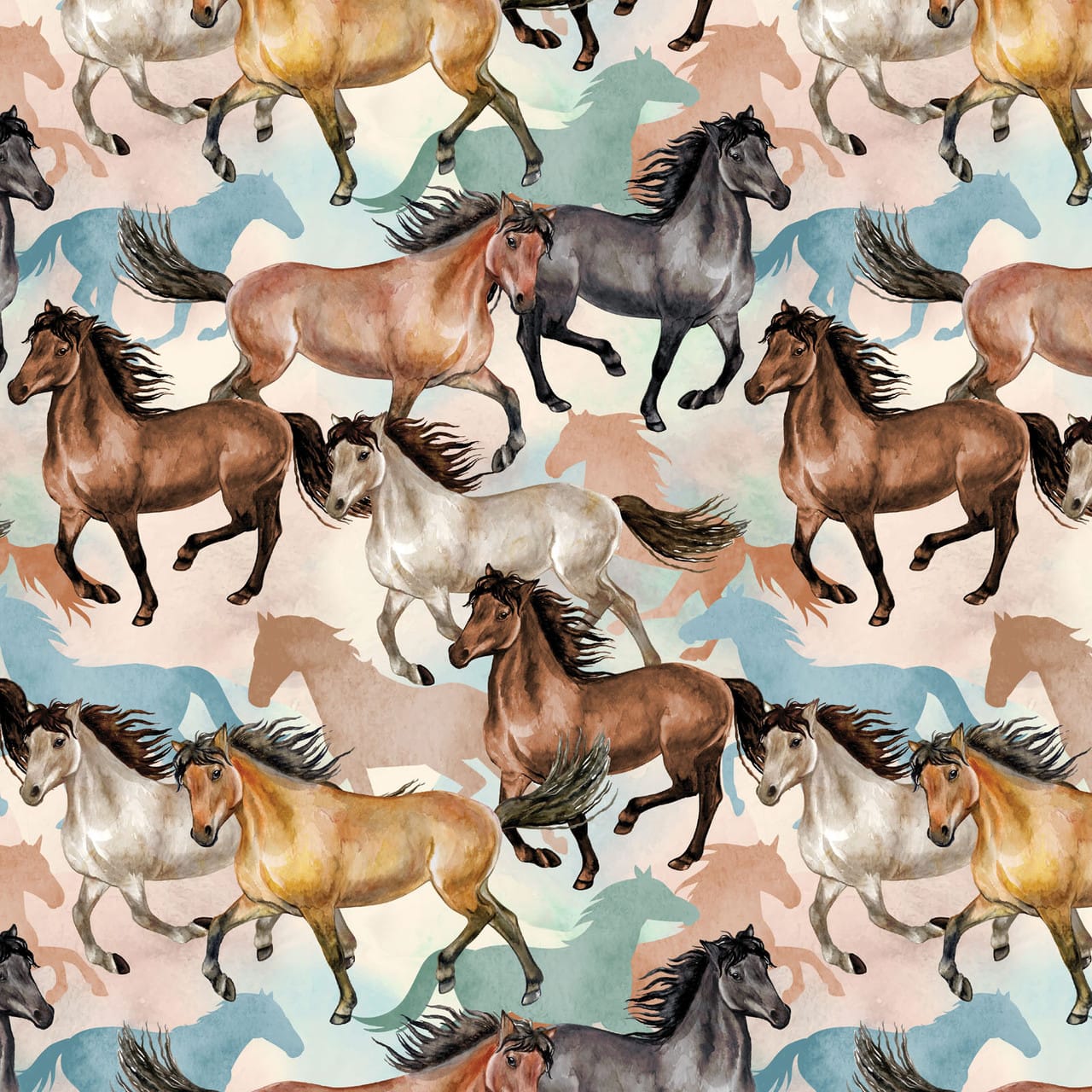 Running Horses Multi - Gone country BEN14802-99