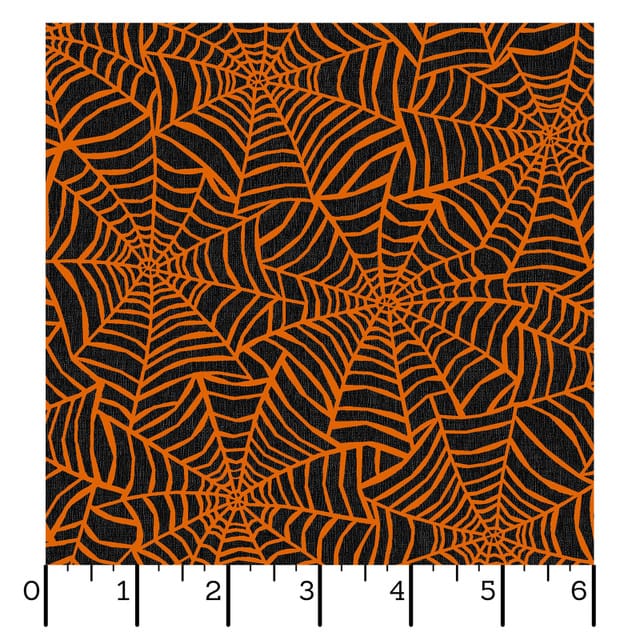 Spider Webs Orange - Pumpkin Grove MAS11183-JO