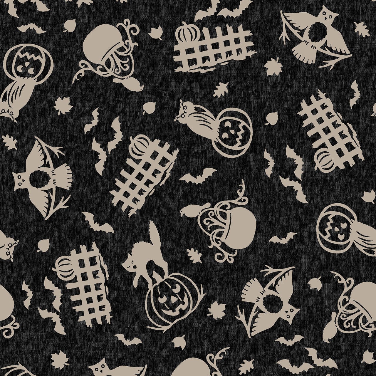 Spooky Fences Black - Pumpkin Grove MAS11181-JT