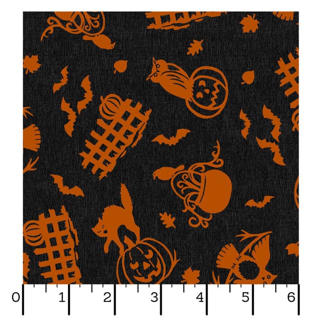 Spooky Fences Orange - Pumpkin Grove MAS11181-JO