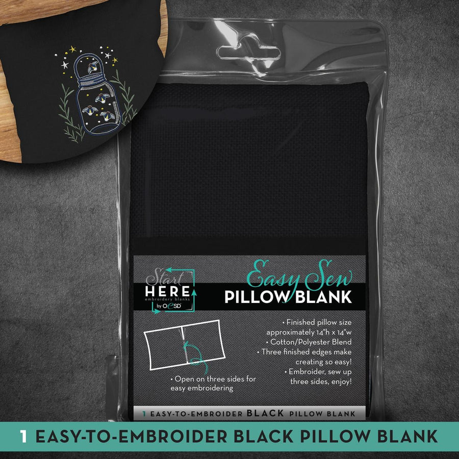 OESD - Easy Sew Pillow Blank Black OESD80454