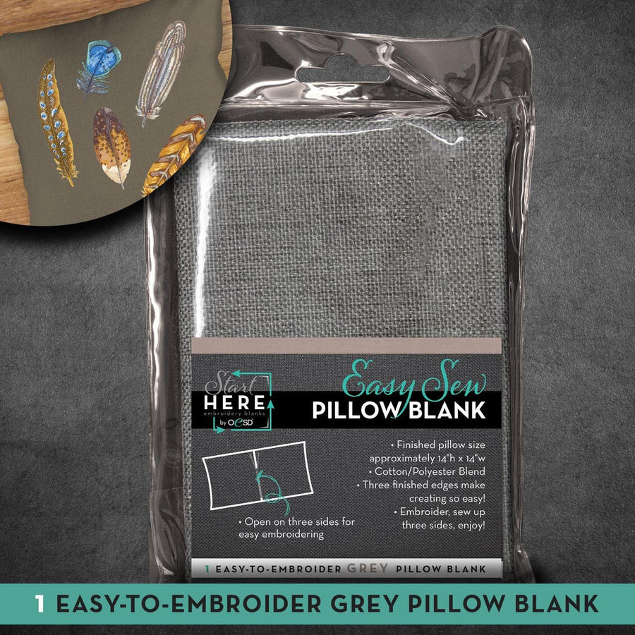 OESD - Easy Sew Pillow Blank Grey OESD80452