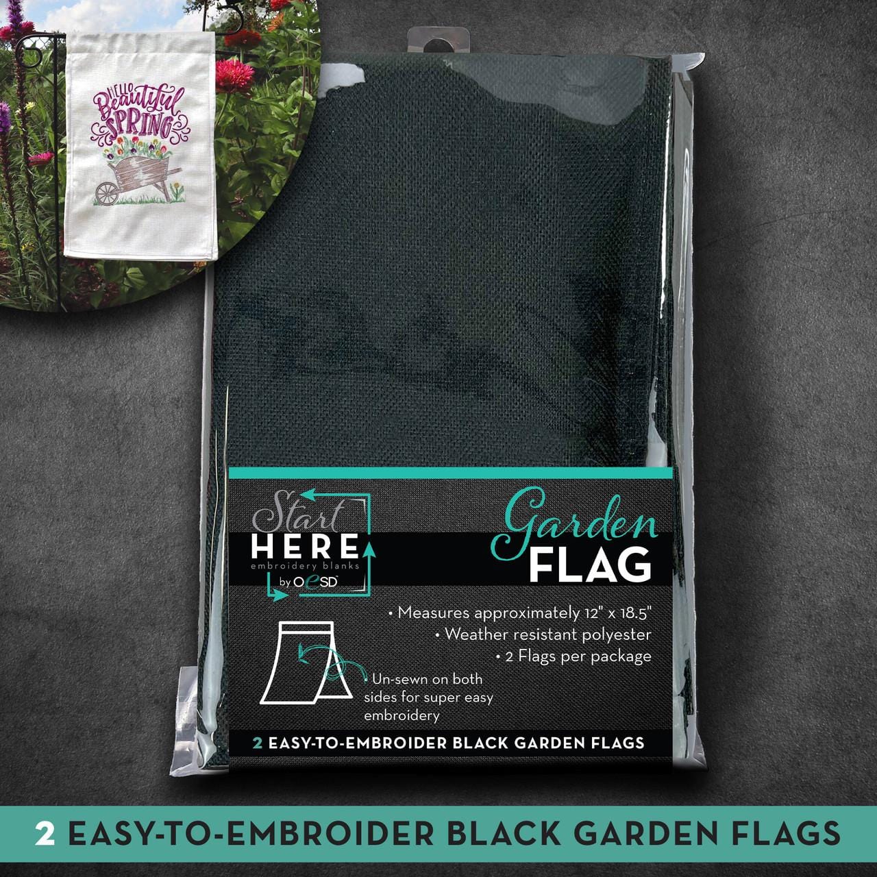 OESD - Garden Flag Black OESDGFLAGB