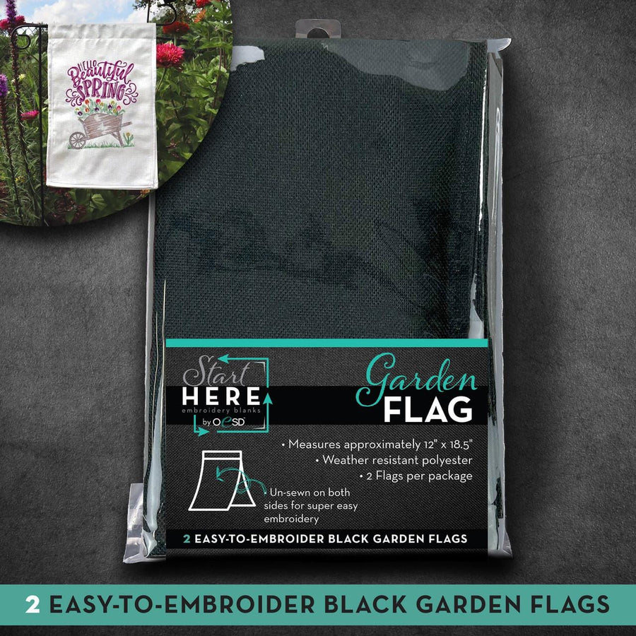OESD - Garden Flag Black OESDGFLAGB