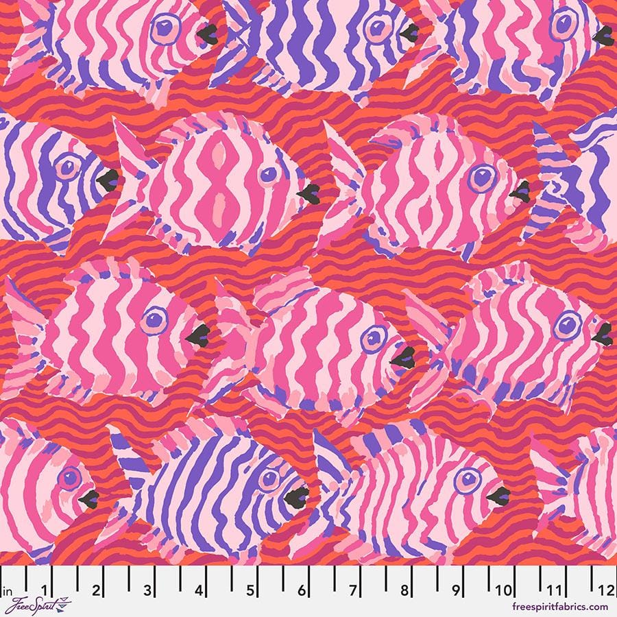 August 2025 Cotton Fabric - Minnows Red (FreeSpirit) PWBM100.RED