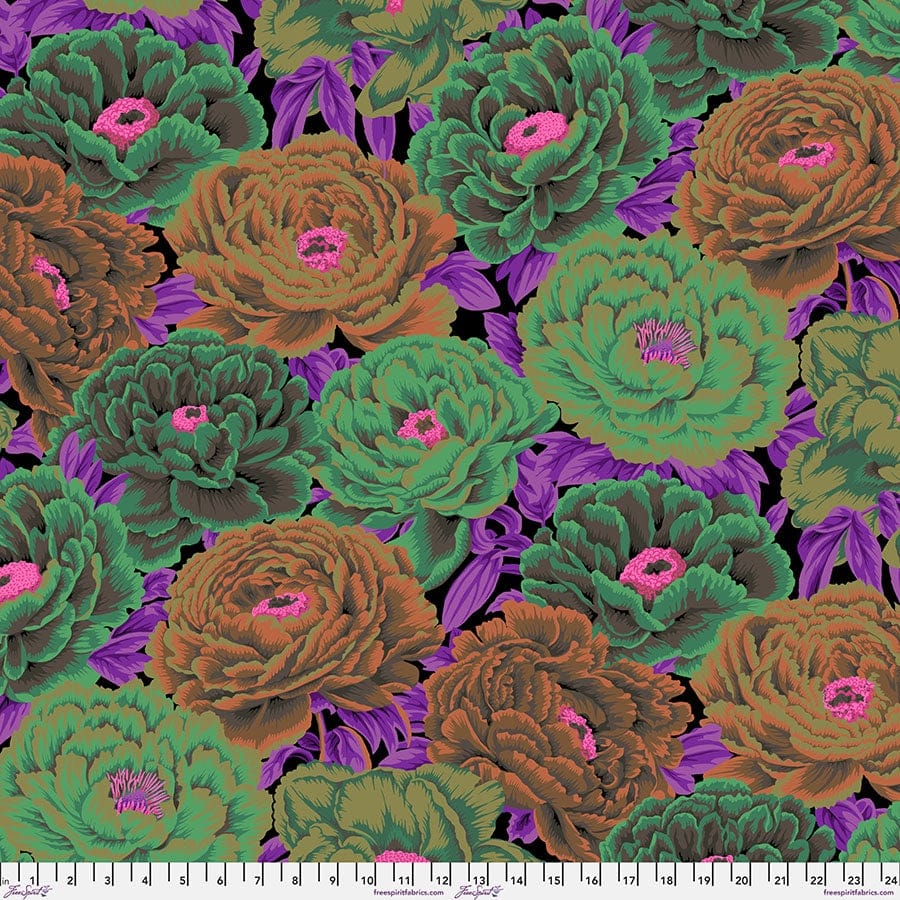 August 2025 Cotton Fabric - Tibetan Peony Dark (FreeSpirit) PWPJ136.DARK