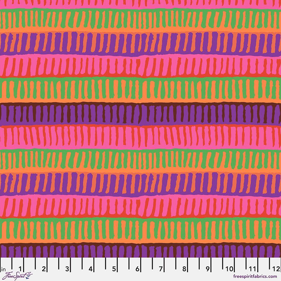 August 2025 Cotton Fabric - Zipper Stripe Red (FreeSpirit) PWBM103.RED