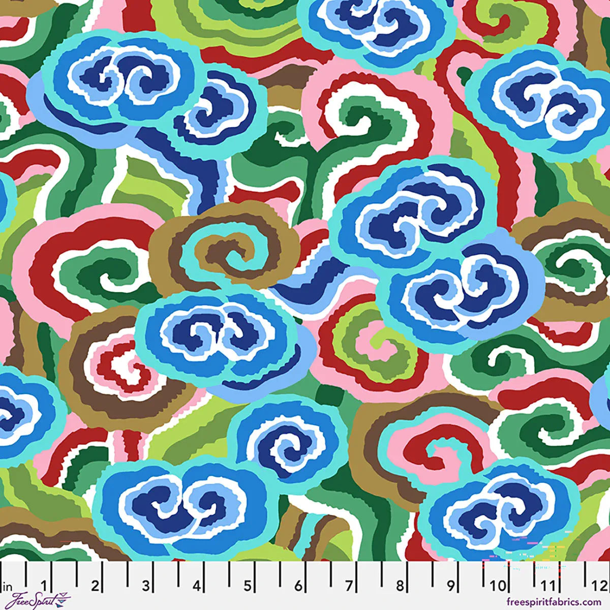 Cloud Scrolls Blue - Kaffe Fassett Collective August 2026 PWPJ138.BLUE