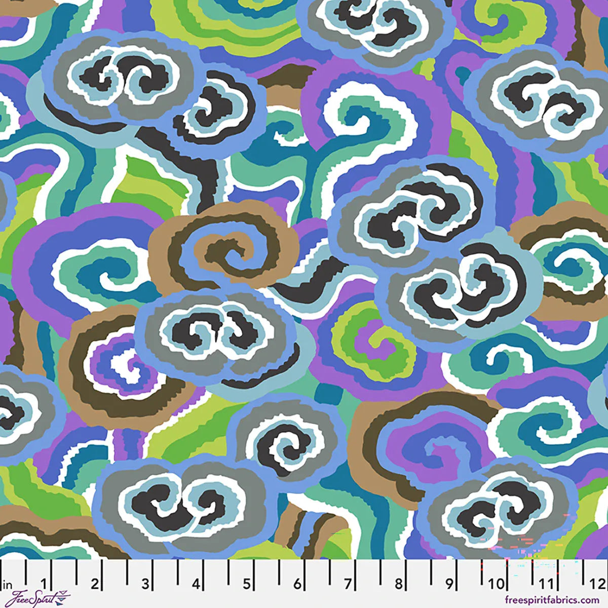 Cloud Scrolls Contrast - Kaffe Fassett Collective August 2026 PWPJ138.CONTRAST