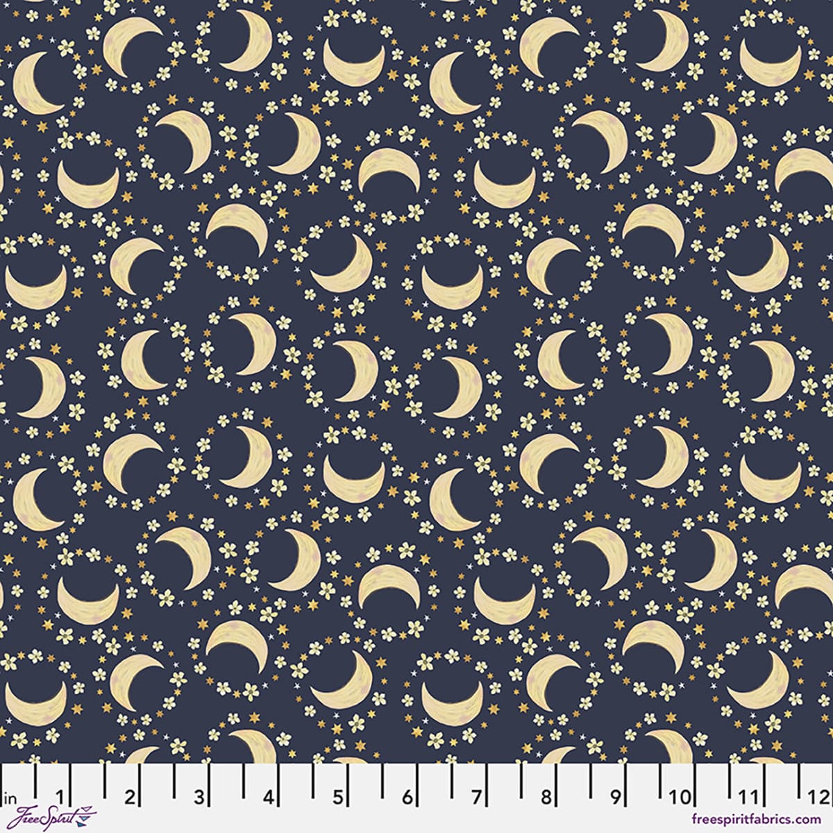 Cute Forest - Floral Moons Navy PWMC121.XNAVY