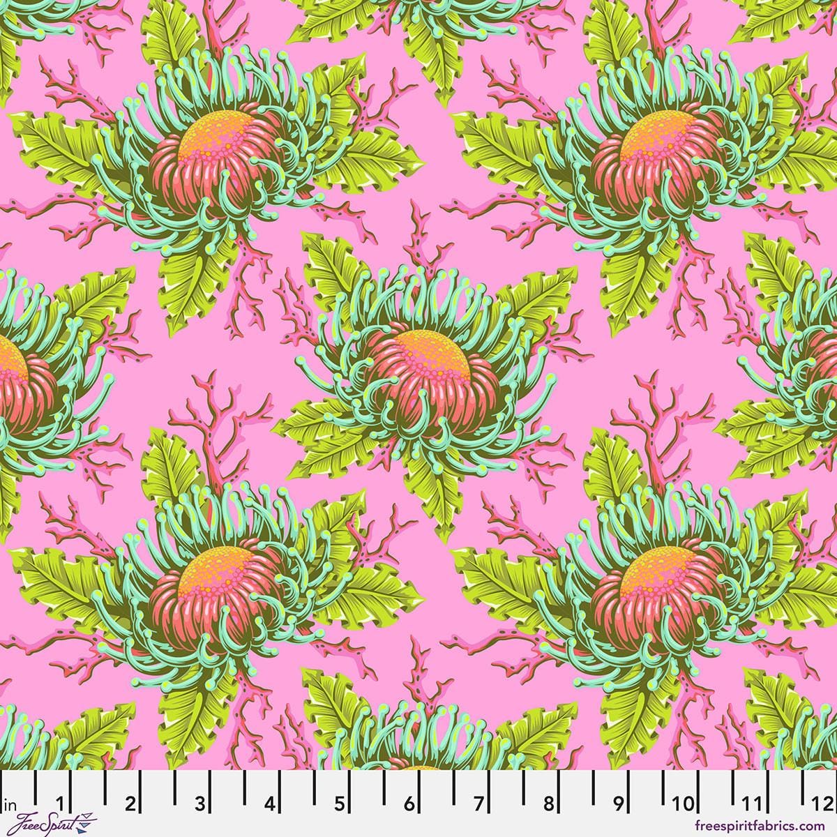 Floral Reef - Friends and Anemones Coralline PWTP265-CORALLINE