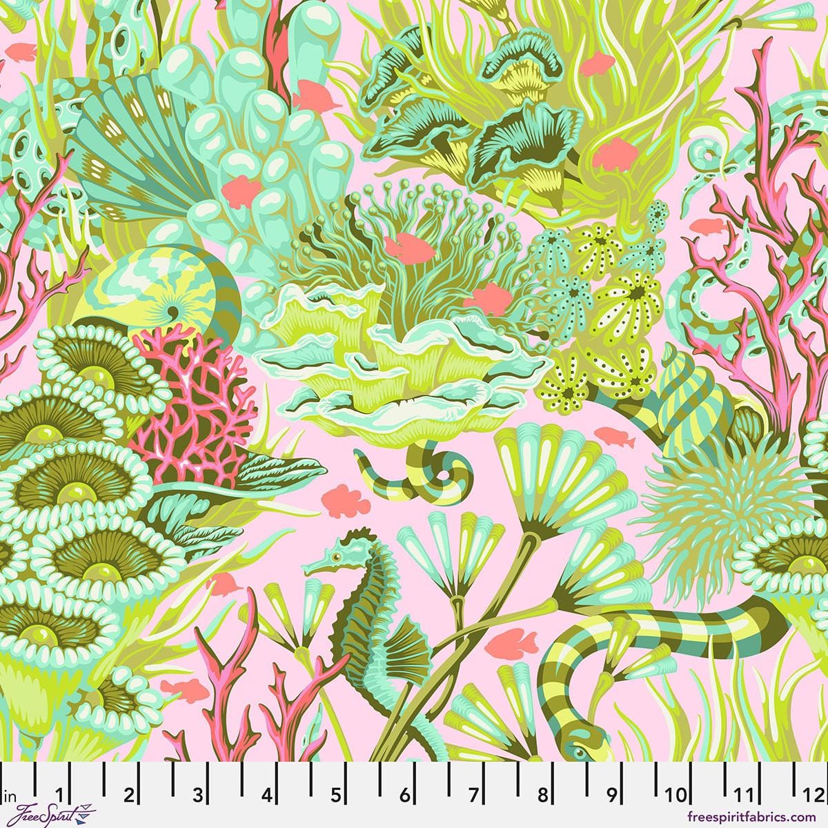 Floral Reef - Reef What You Sew Coralline PWTP264-CORALLINE