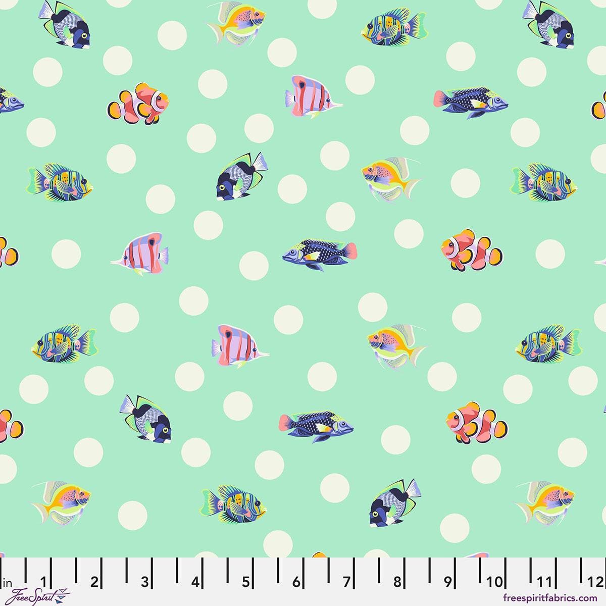 Floral Reef - School Crossing Seafoam PWTP268-SEAFOAM