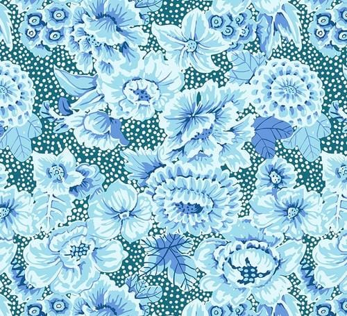 From The Archives - Blue Floral Dots PWGP002.BLUE