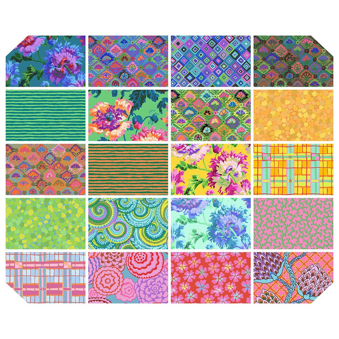 Kaffe Collective February 2024 -  Bright 5" x 5" Squares FB6CPGP.BRIGHT