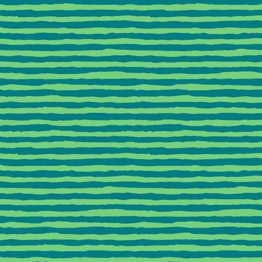 Kaffe Collective February 2024 -  Comb Stripe Teal PWBM084.TEAL