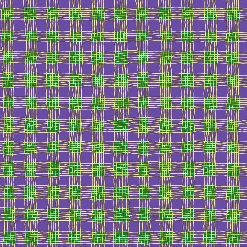 Kaffe Collective - Gingham Purple PWBM089-PURPLE