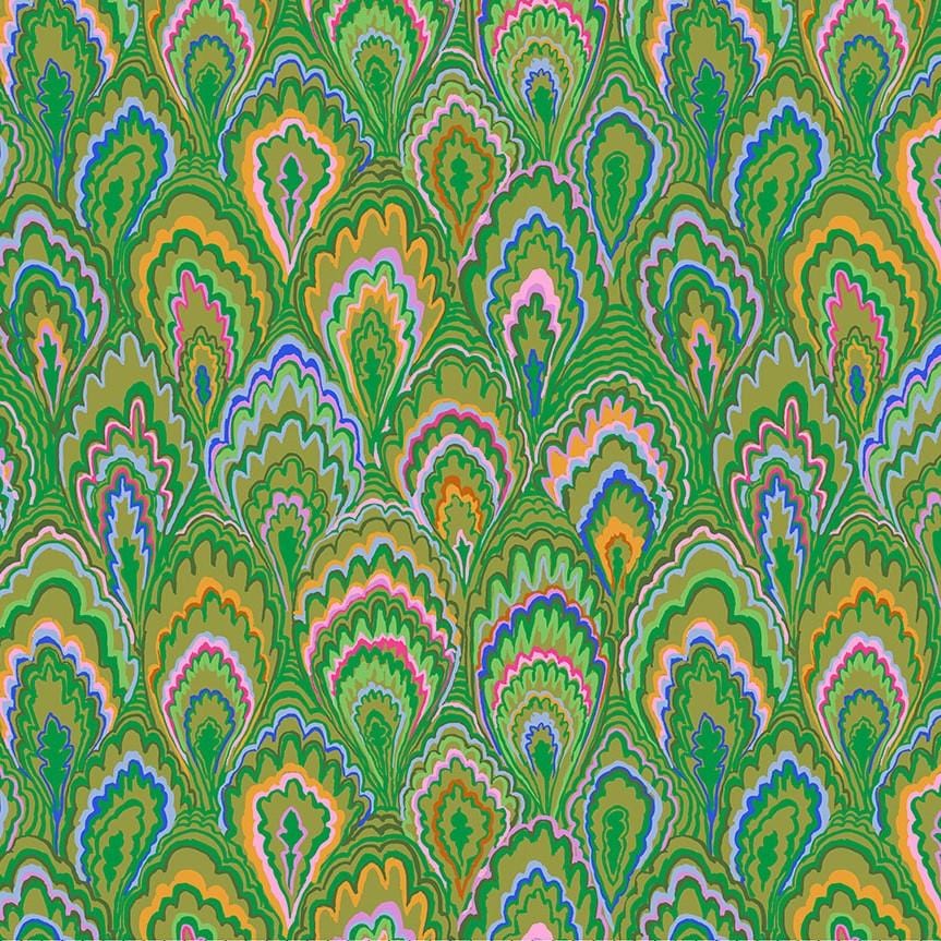 Kaffe Collective - Marble Scallops Green PWGP207.GREEN