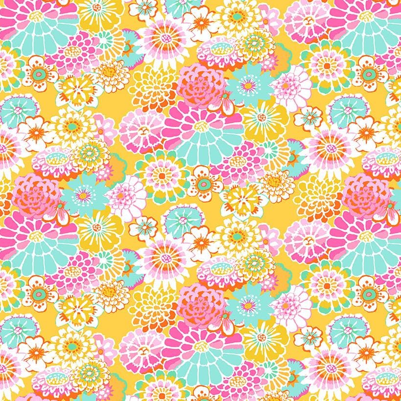 Kaffe Fassett Collective - Asian Circles Yellow GP89.YELLOW