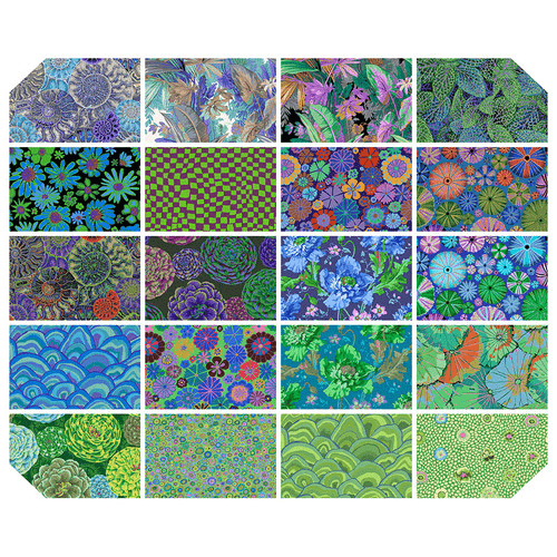 Kaffe Fassett Collective August 2024 - 10" Charm Pack Cool 42pcs FB610GP.AU24CL