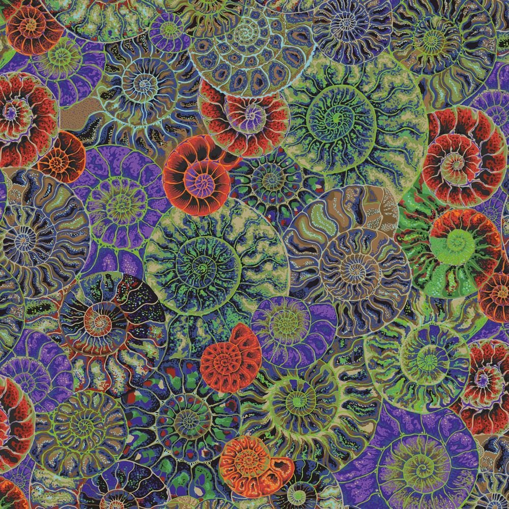 Kaffe Fassett Collective August 2024 - Ammonites Dark PWPJ128.DARK