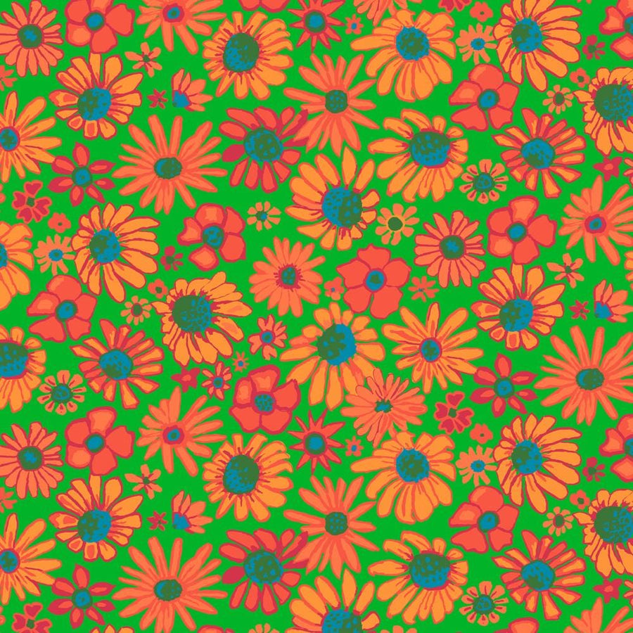 Kaffe Fassett Collective August 2024 - Bloomers Green PWBM093.GREEN