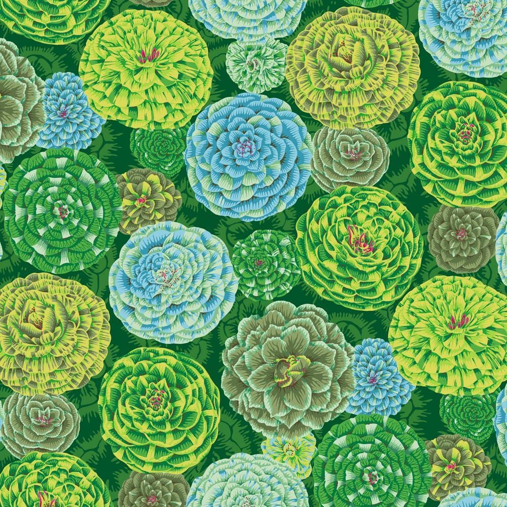 Kaffe Fassett Collective August 2024 - Japonica Green PWPJ130.GREEN