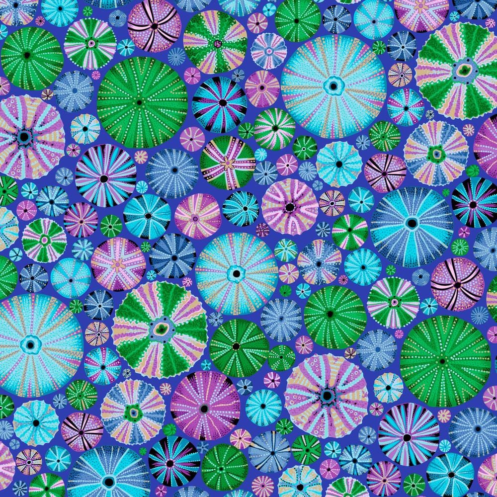 Kaffe Fassett Collective August 2024 - Urchins Blue PWPJ125.BLUE