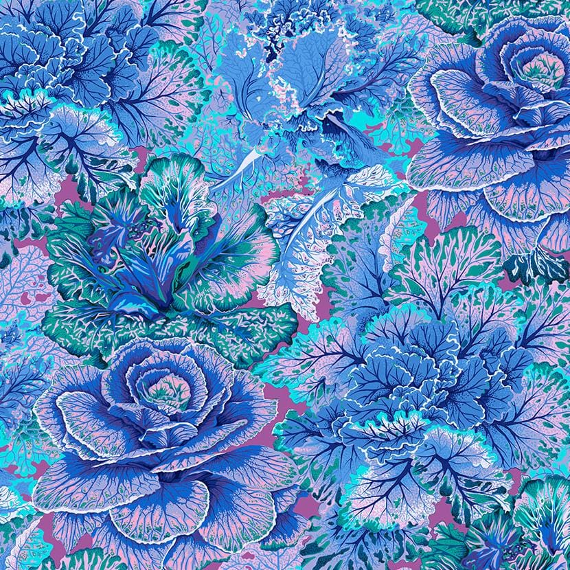 Kaffe Fassett Collective - Curly Kale Blue PWPJ120.BLUE