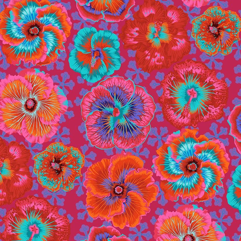 Kaffe Fassett Collective - Floating Hibiscus Red PWPJ122.RED