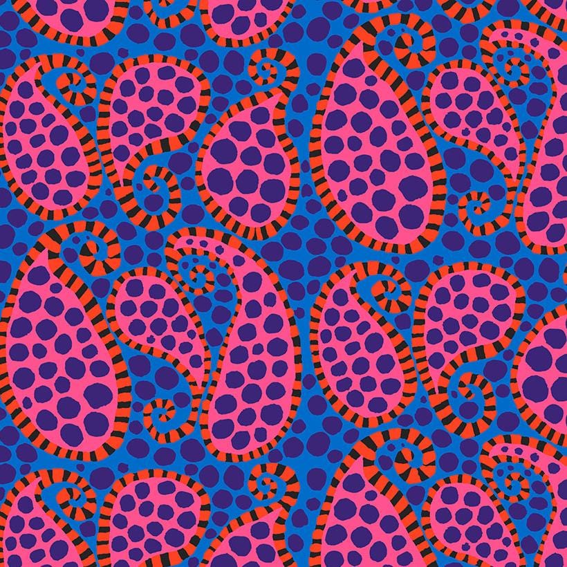 Kaffe Fassett Collective - Paisley Dot Blue PWBM090.BLUE