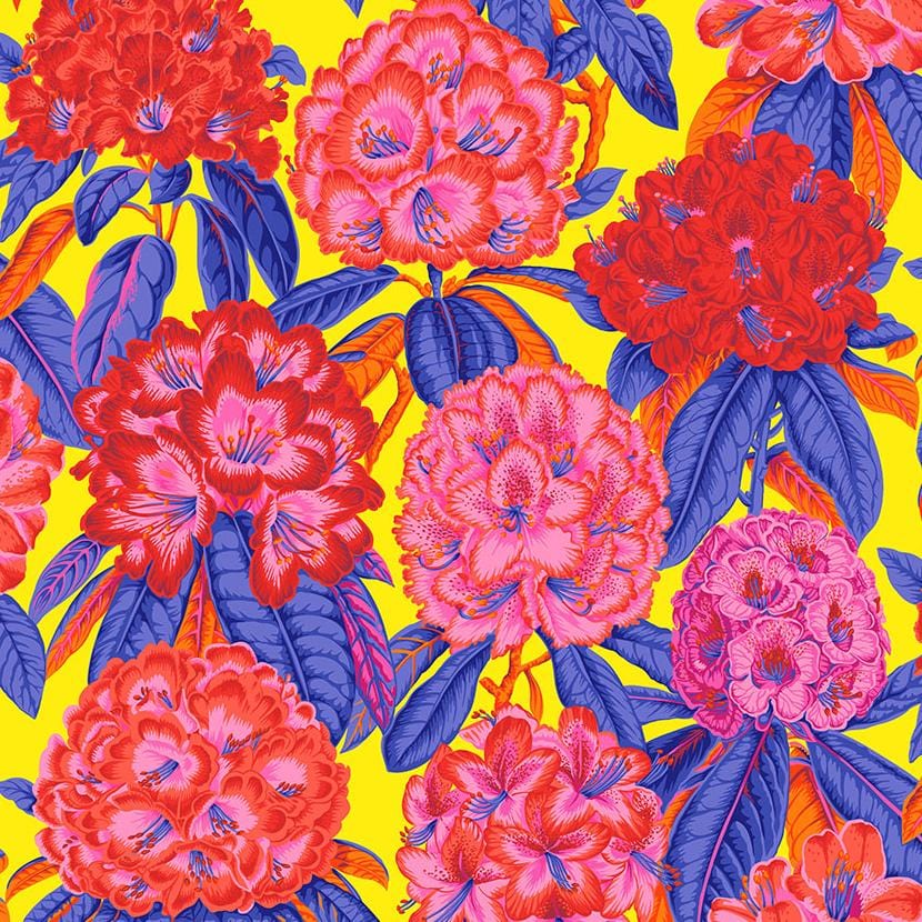 Kaffe Fassett Collective - Rhododendrons Hot PWPJ124.HOT