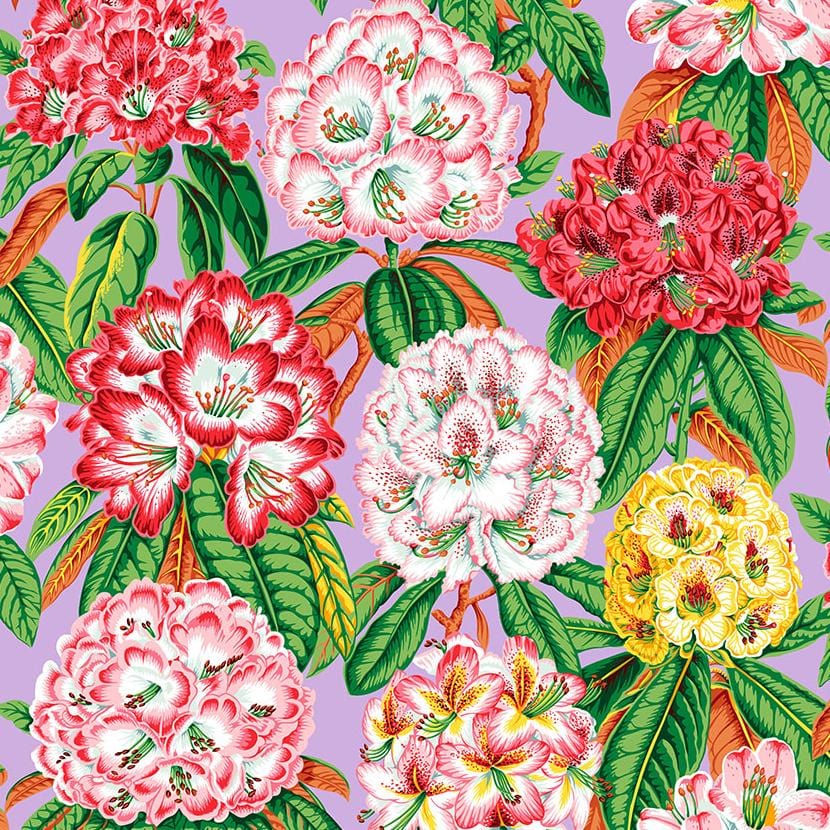 Kaffe Fassett Collective - Rhododendrons Lavender PWPJ124.LVNDER