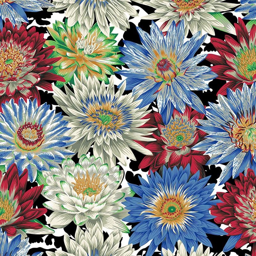 Kaffe Fassett Collective - Tropical Water Lilies Contrast PWPJ119.CNTRST
